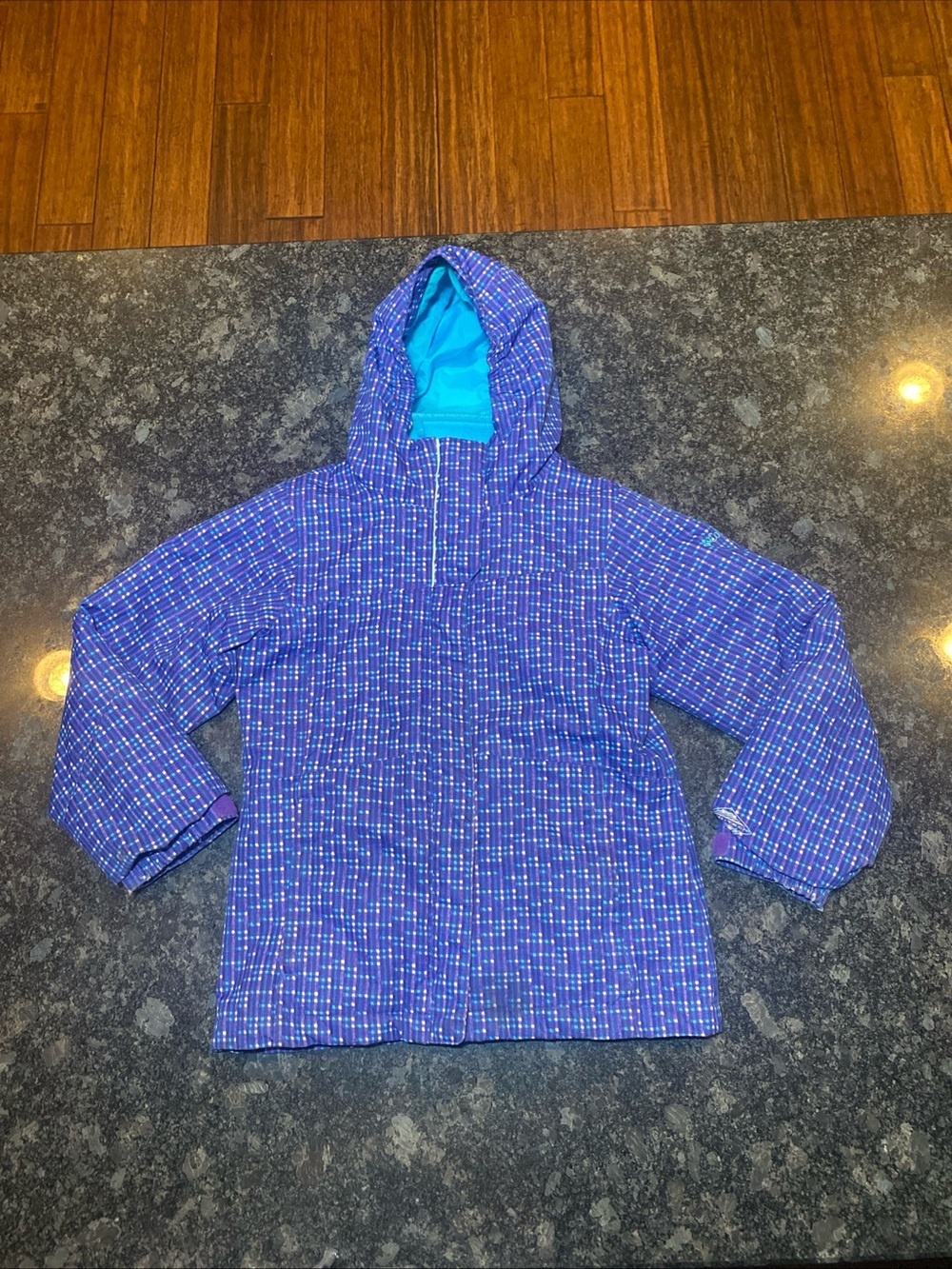 Columbia INTERCHANGE Purple OMNI-TECH Hooded Jacket Girl's Size Small 7/8